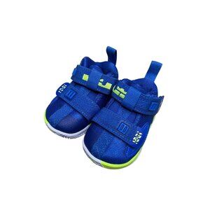 2C Nike LeBron Soldier 13 TD Baby Shoe Blue Neon Green